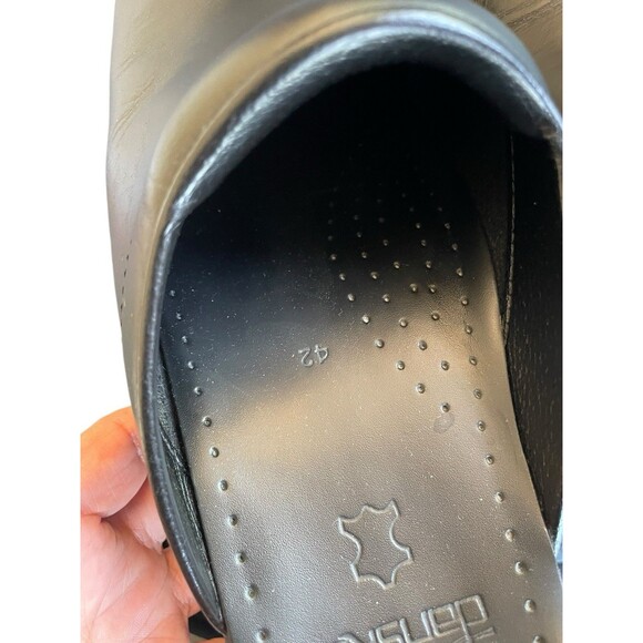 DANSKO Sonja Black Cabrio Leather Clogs Slip-on Open Back Shoes Mules 42/11.5-12 - Picture 6 of 10